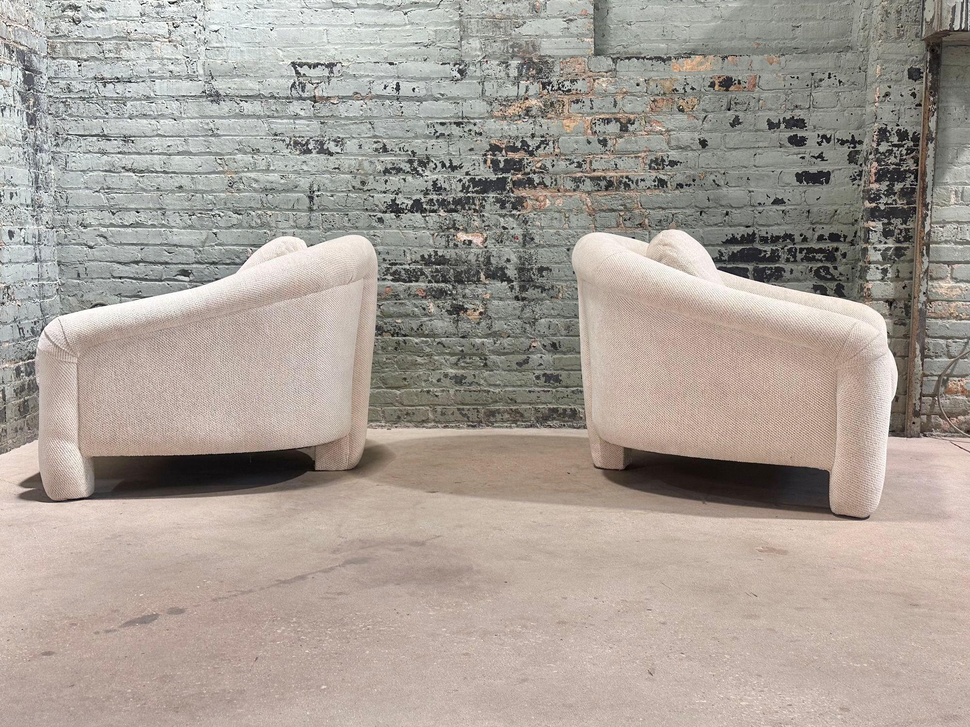 Post-Modern Pair Preview Tripod Lounge Chairs, 1980 For Sale