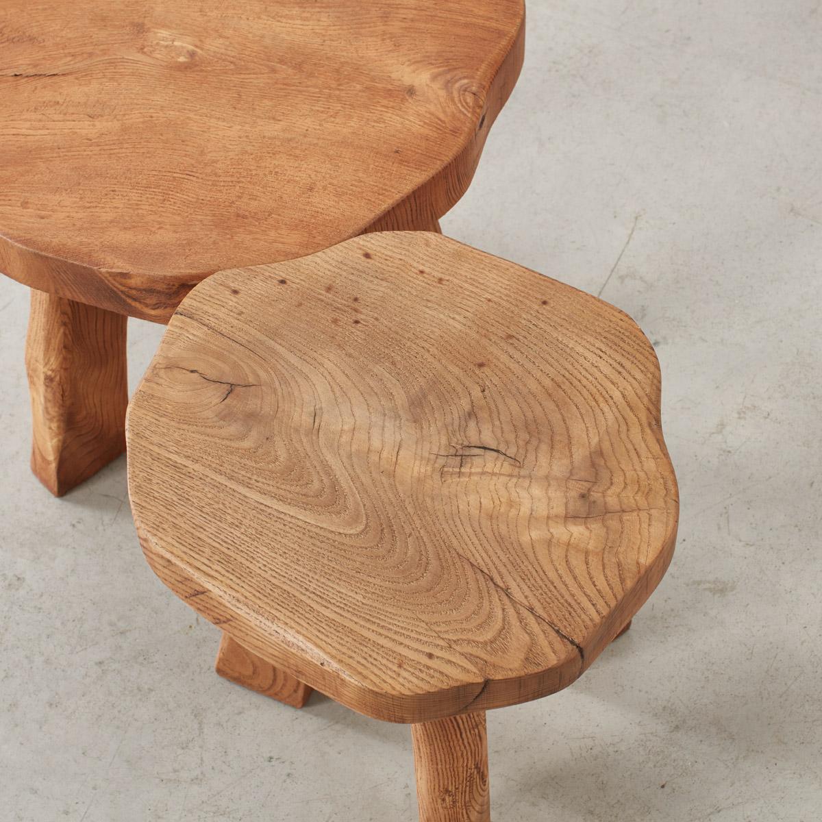 small wooden stools