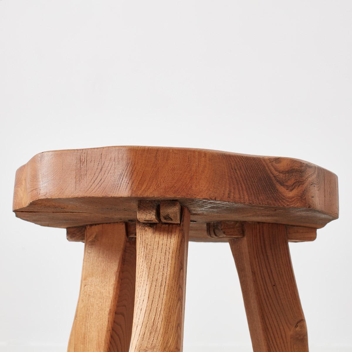 Pair of Primitivist Wooden Stools Wanderwood, France, Early 20th Century In Good Condition In London, GB