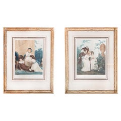 Antique Pair Prints: "Innocent Mischief" & "Innocent Revenge", The Strand, London 1799