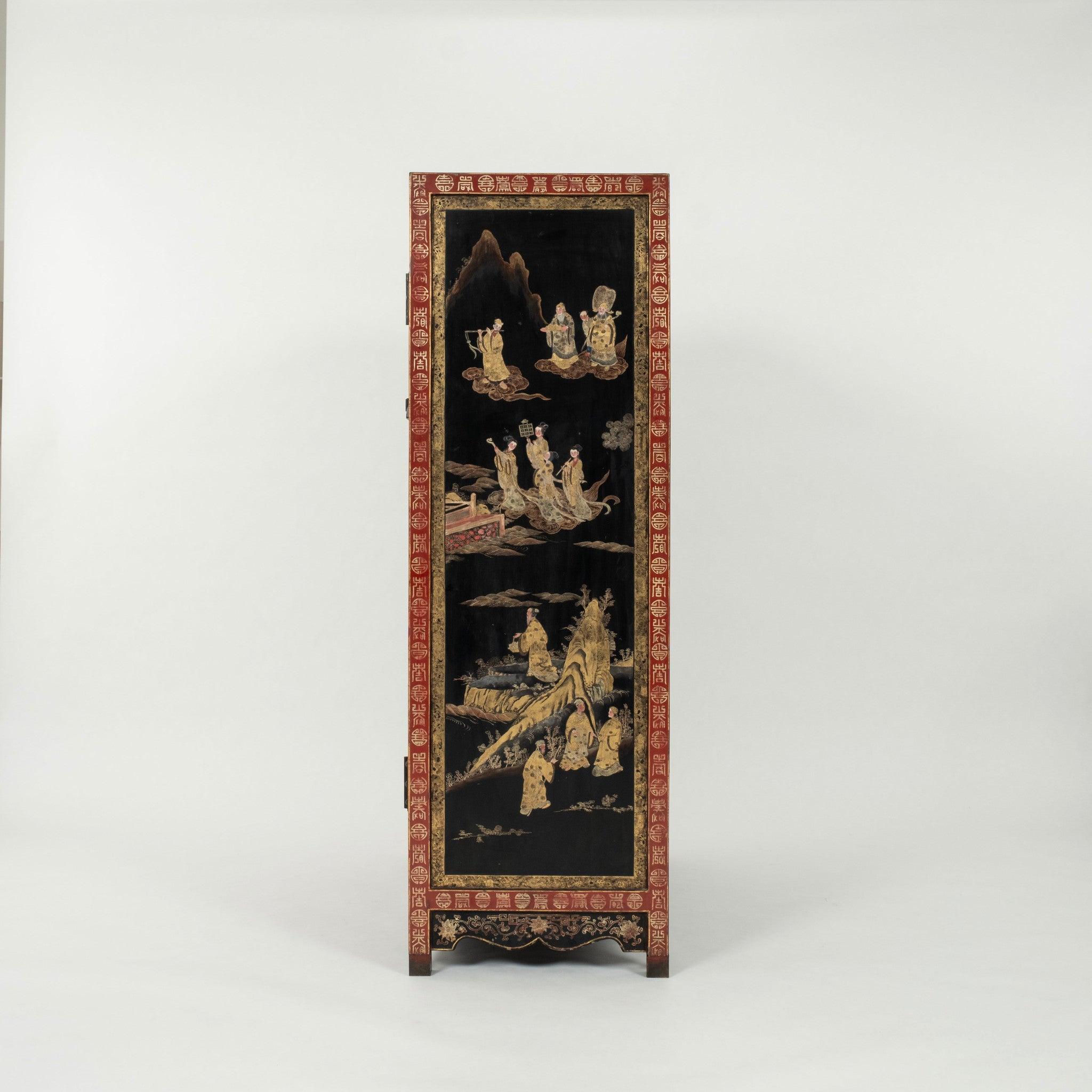 Pareja de armarios lacados de la dinastía Qing 4