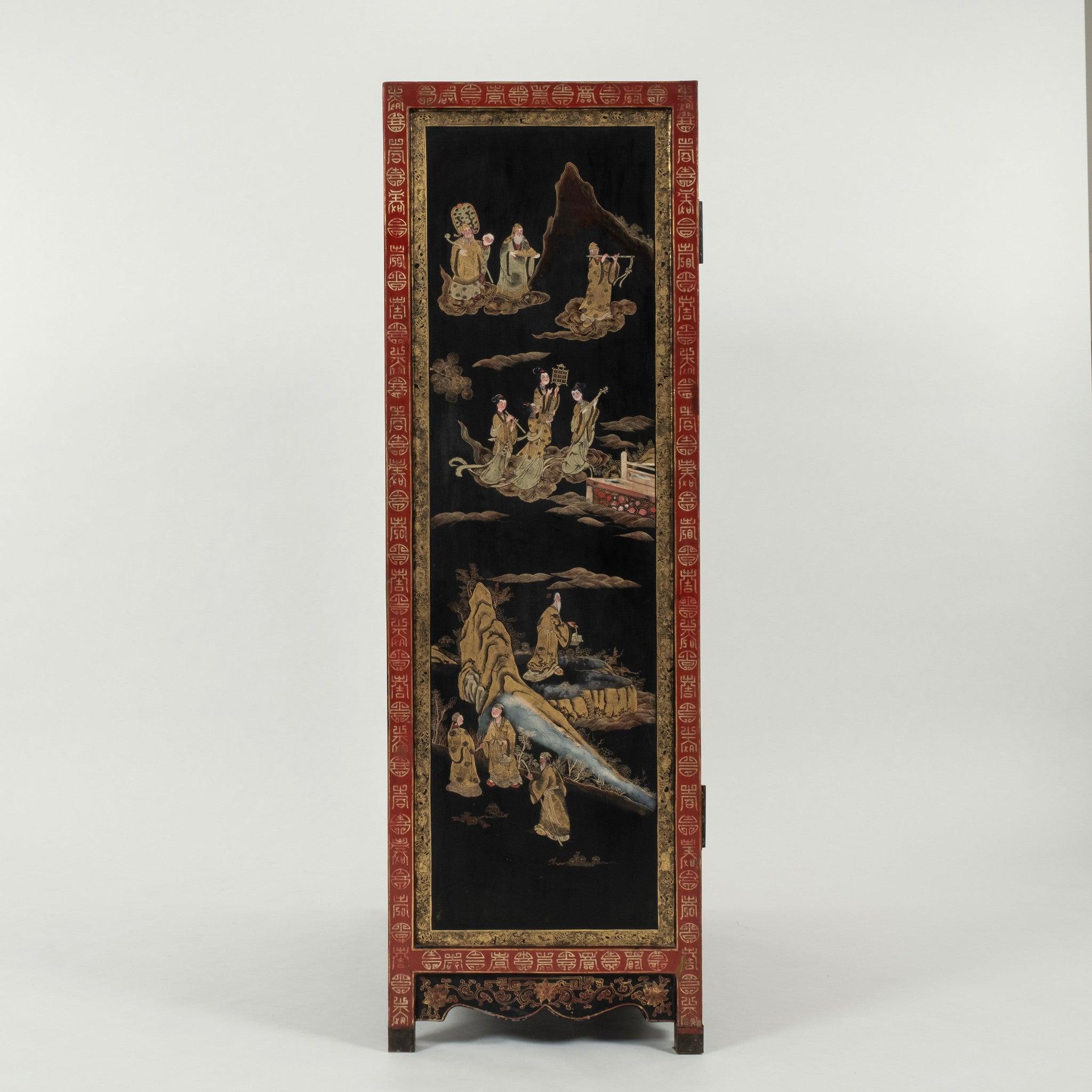 Pareja de armarios lacados de la dinastía Qing 9