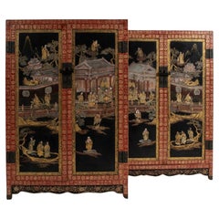 Pareja de armarios lacados de la dinastía Qing