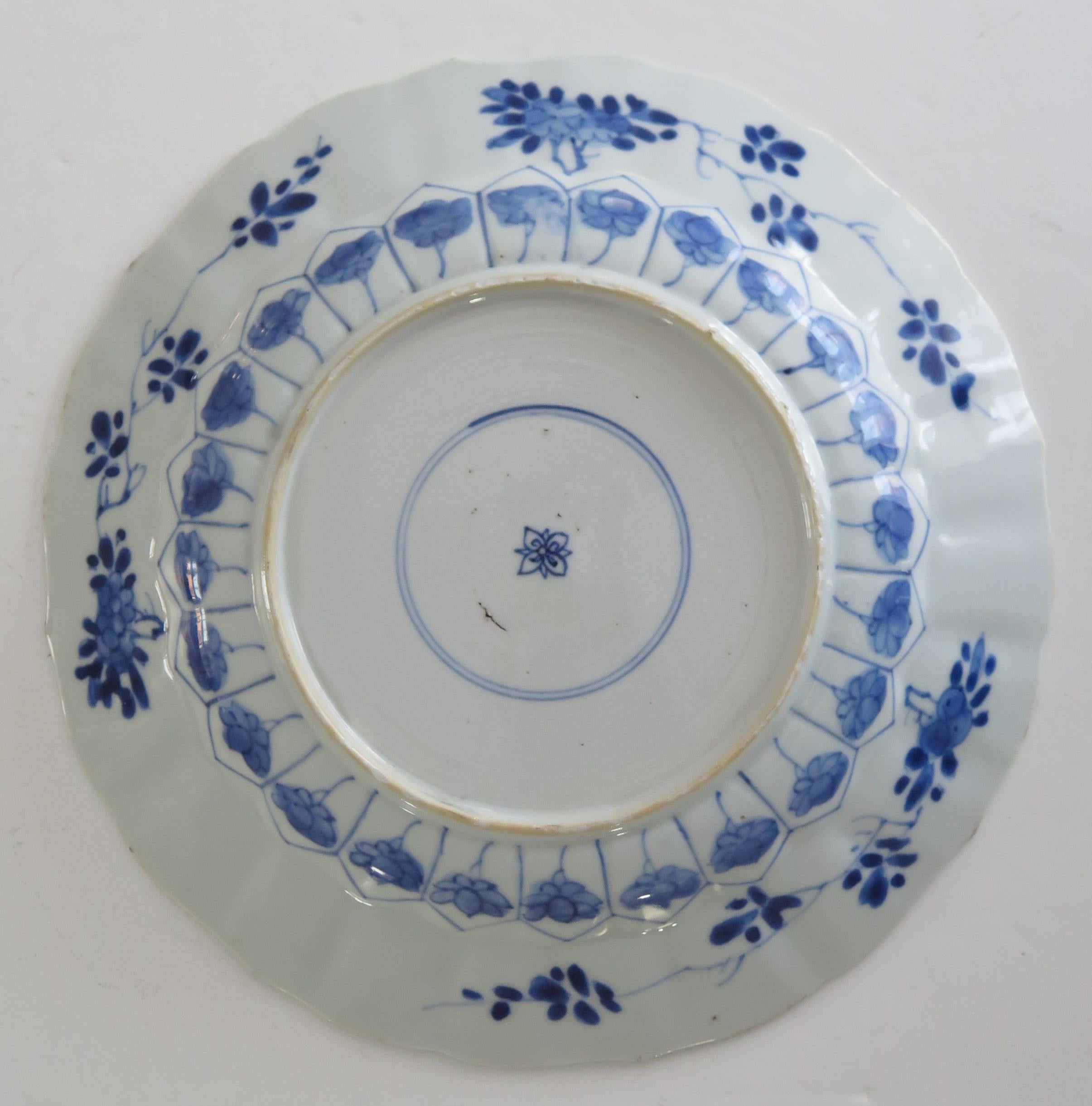 Pair Qing Kangxi Chinese Porcelain Plates Blue & White Mark & Period, circa 1680 7