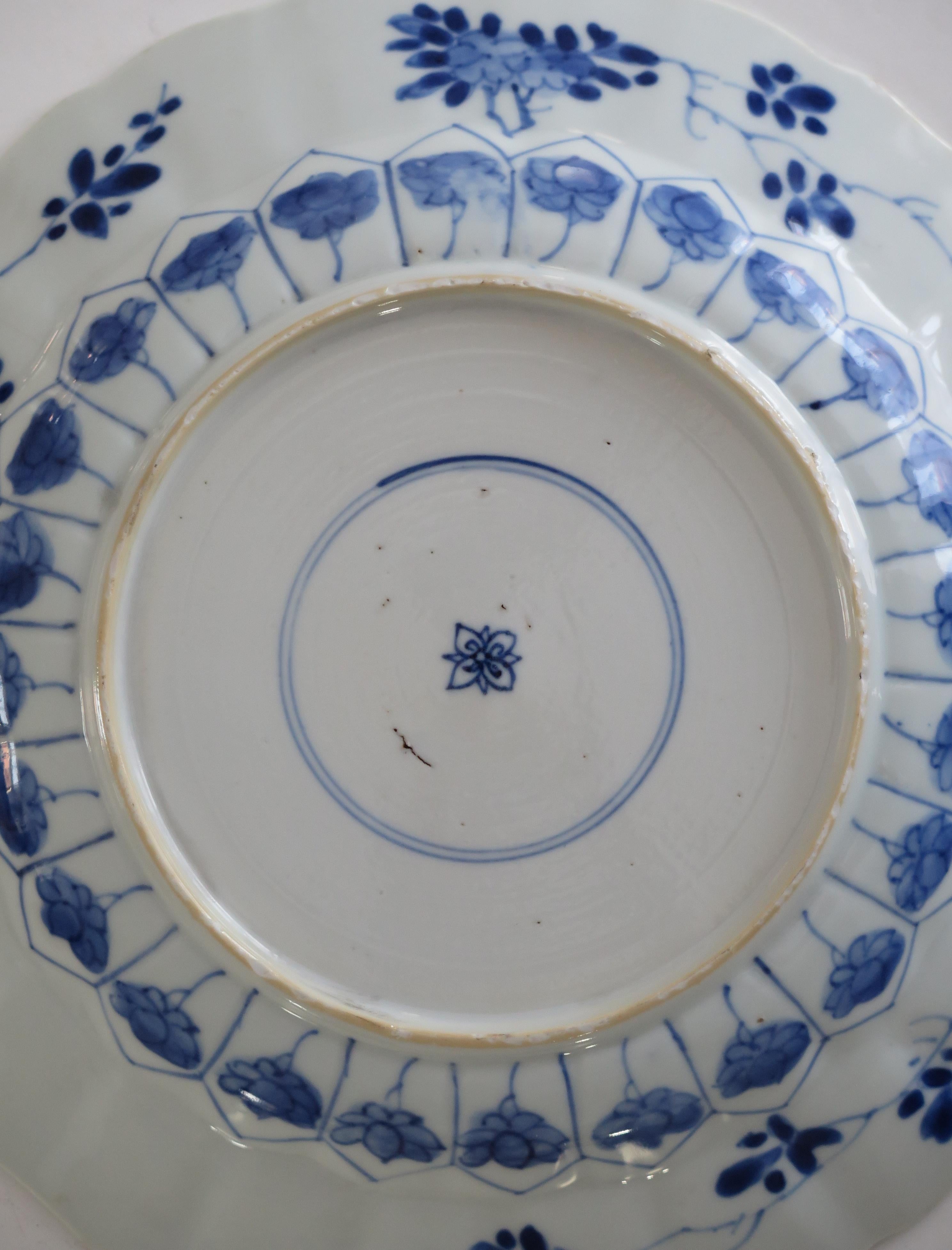 Pair Qing Kangxi Chinese Porcelain Plates Blue & White Mark & Period, circa 1680 8