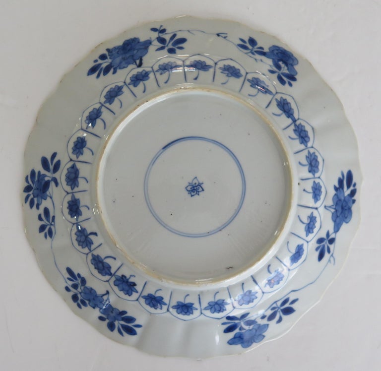 Pair Qing Kangxi Chinese Porcelain Plates Blue & White Mark & Period, circa 1680 For Sale 2