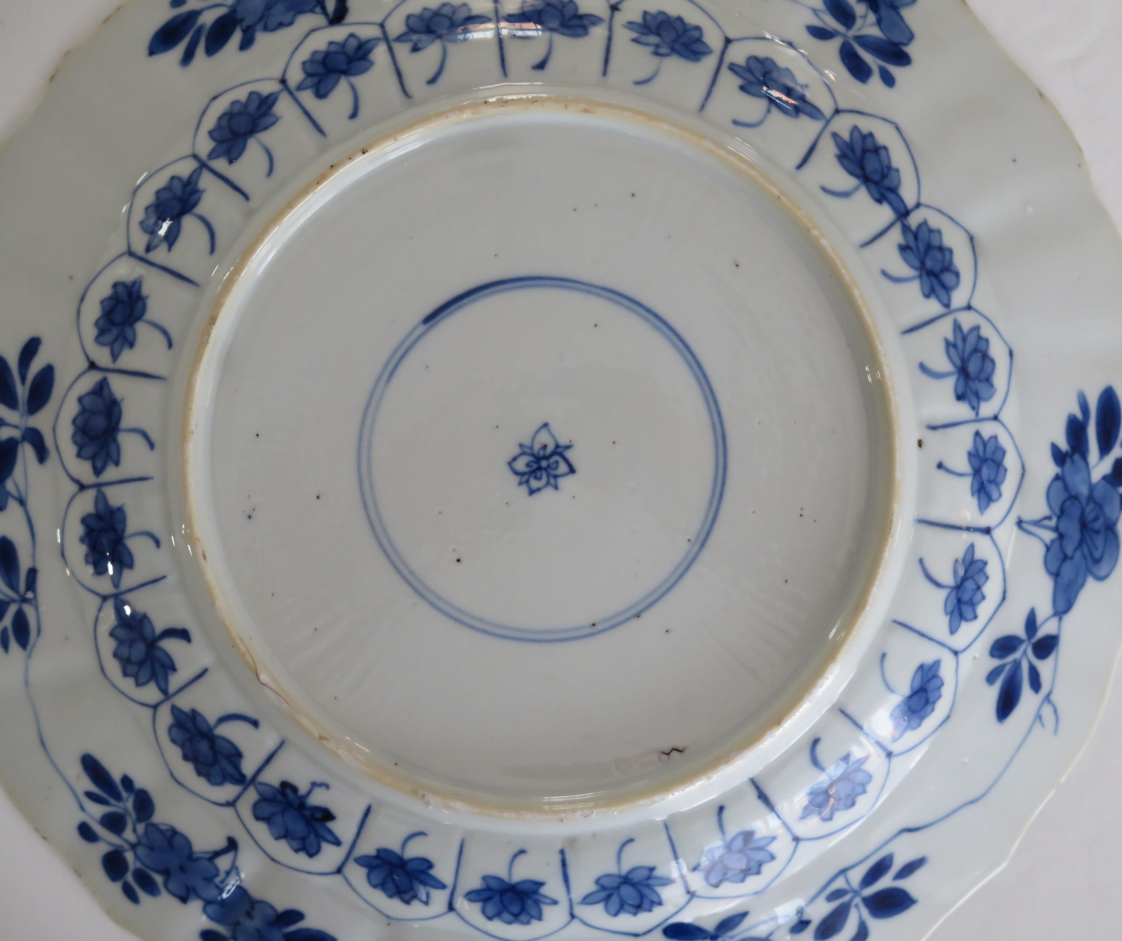 Pair Qing Kangxi Chinese Porcelain Plates Blue & White Mark & Period, circa 1680 3