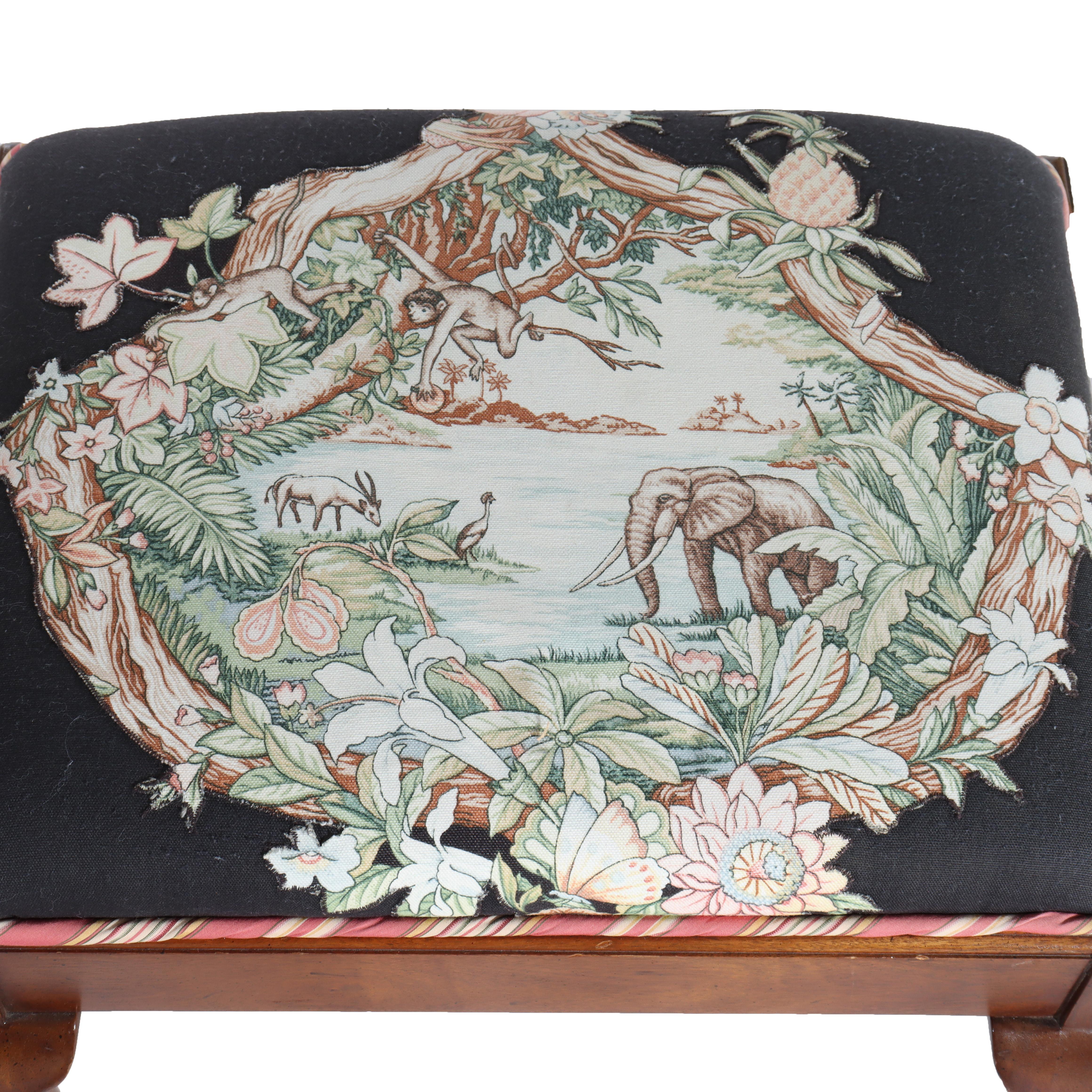 Pair Queen Anne Style Footstools 20thC
Measures - 18