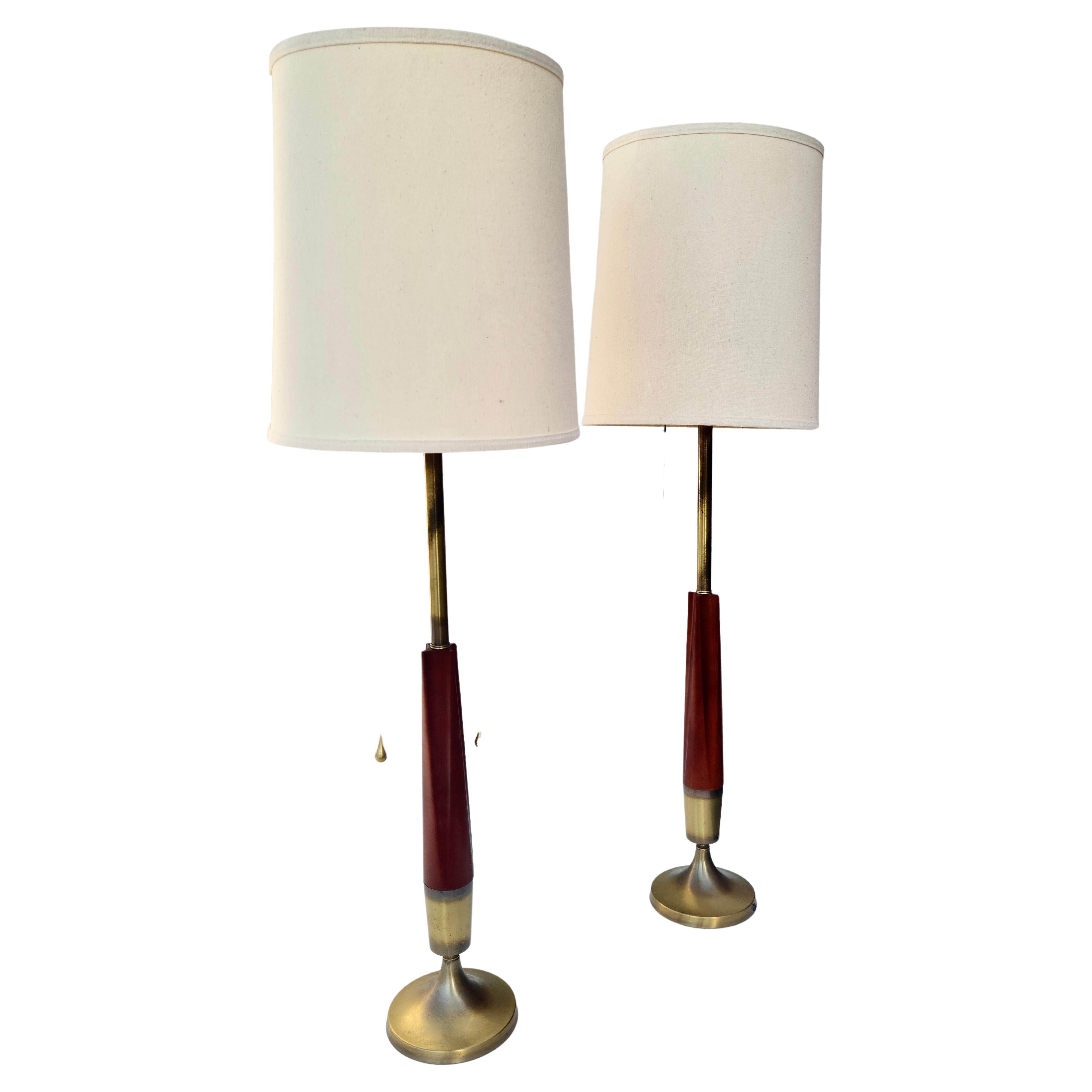 Pair Quite Large Table Lamps by Westwood Lamp Company Mid Century Modern In Good Condition For Sale In Fraser, MI