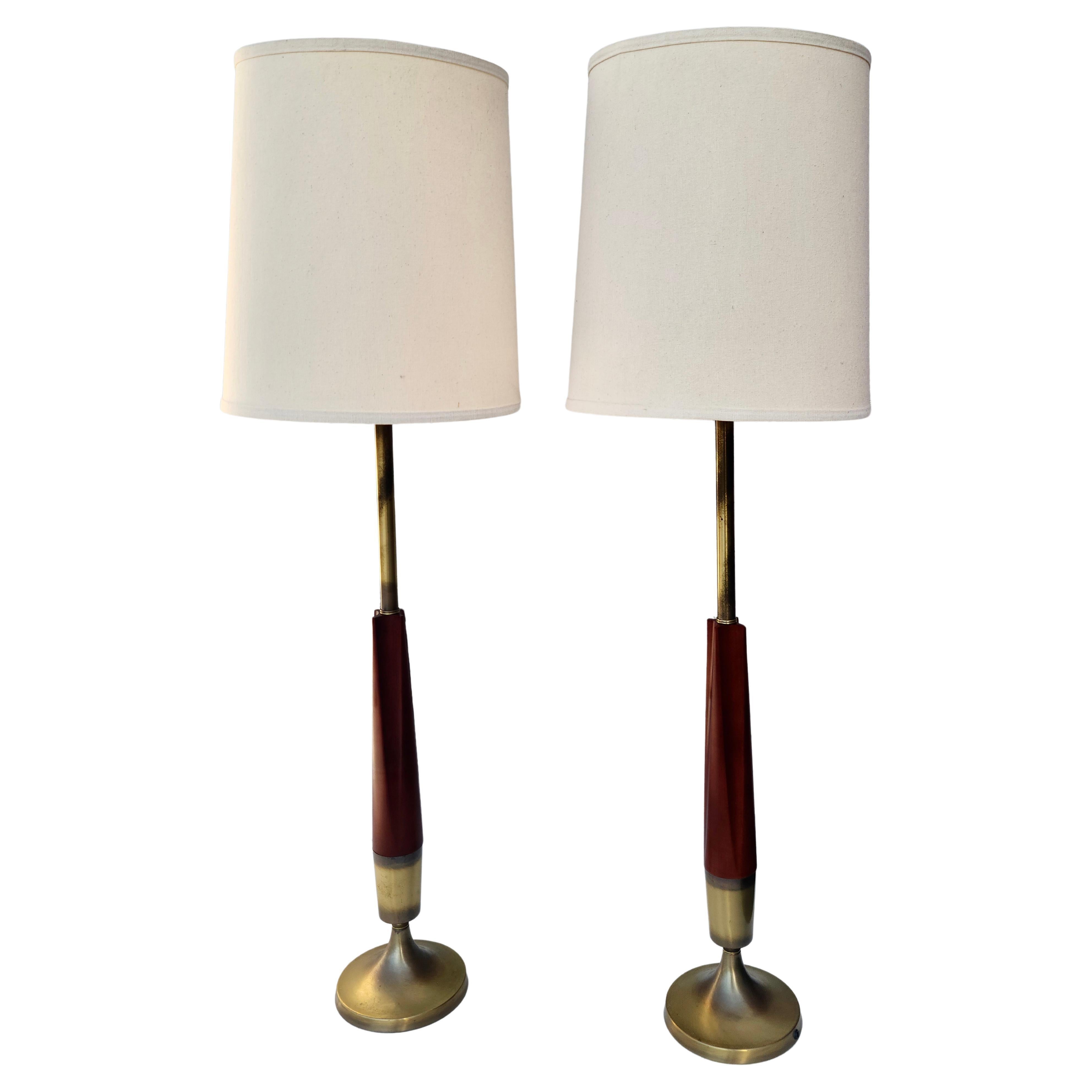Pair Quite Large Table Lamps by Westwood Lamp Company Mid Century Modern For Sale 2