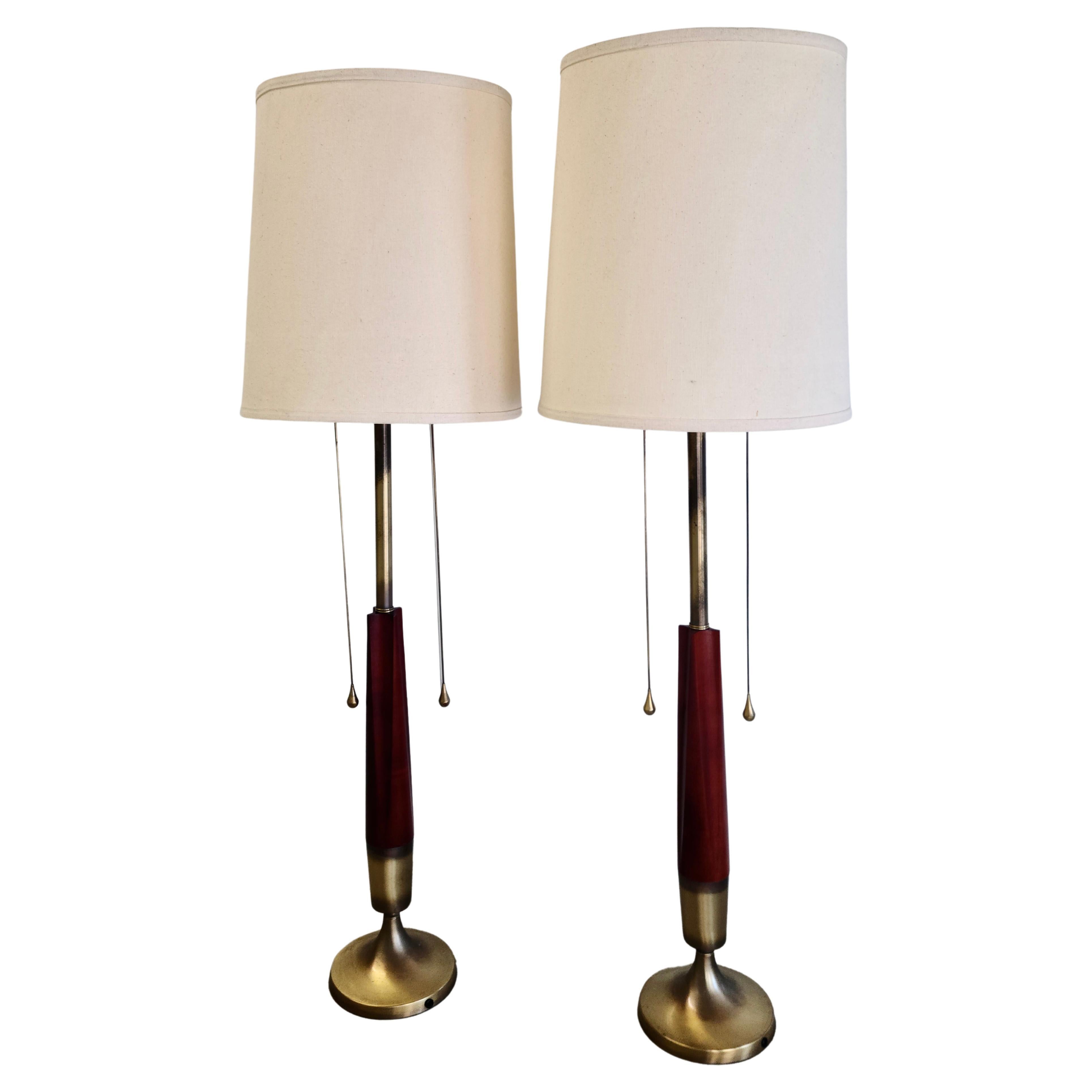 Pair Quite Large Table Lamps by Westwood Lamp Company Mid Century Modern For Sale