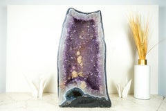 Pair Rare Amethyst Geodes with Lavender Amethyst and Landscaped Polished Back