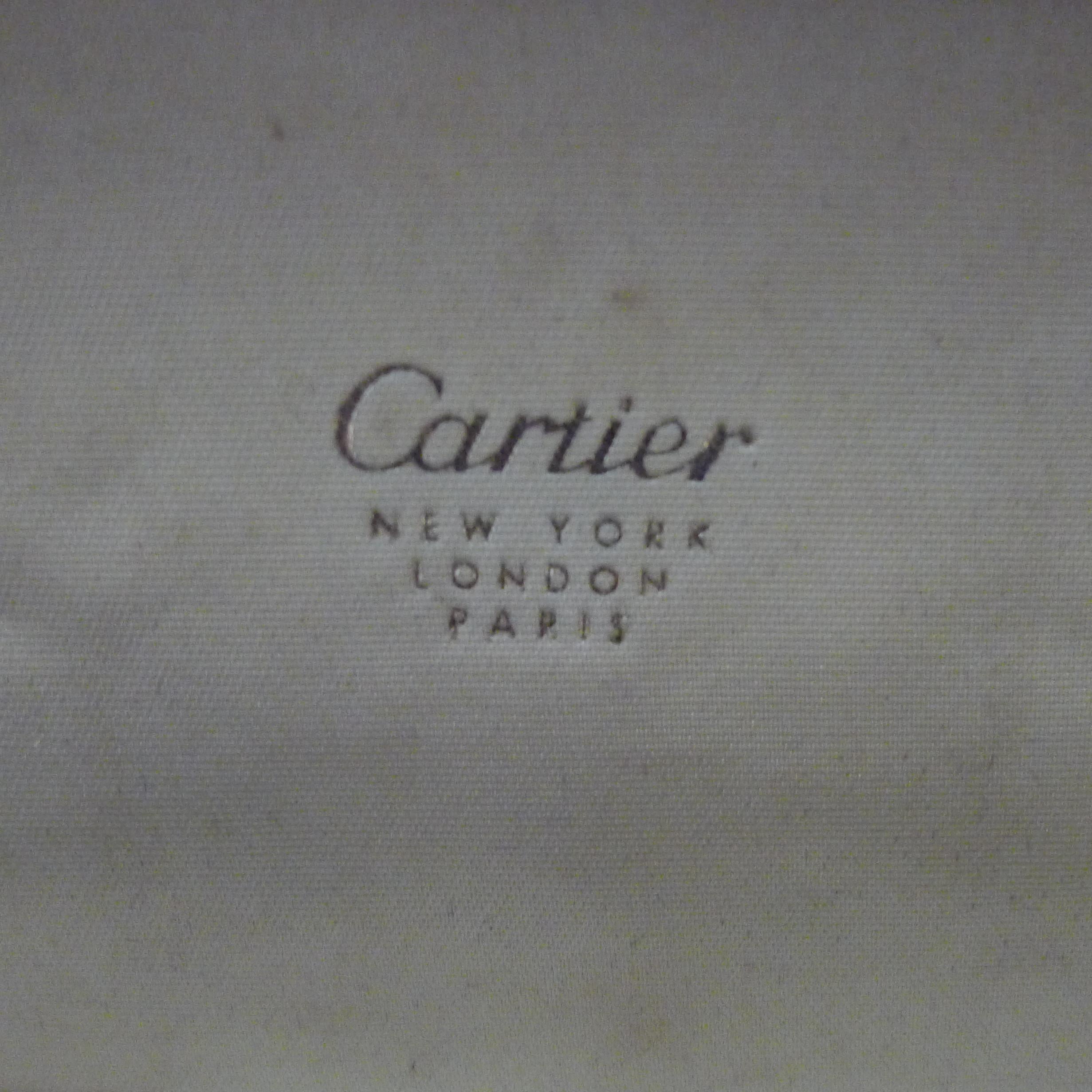 Coppia di rari portatovaglioli in argento massiccio/sterling di Cartier - Scatola originale in vendita 3