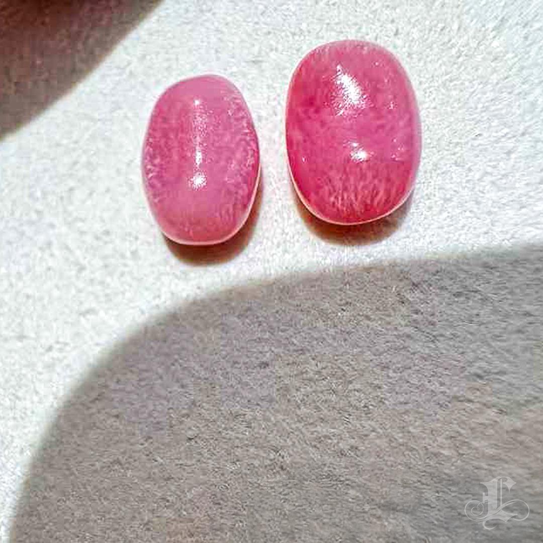 PAIR Rare Passende Flamingo Rosa 3,16ct Conch Perlen Damen