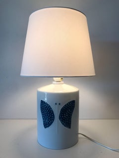 Pair of Rare Swedish Sylvia Leuchovius Rörstrand Porcelain Table Lamps