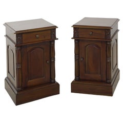 Pair Regency Bedside Cabinets Mahogany Chests