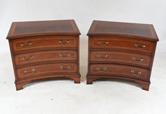 Pair Regency Bedside Cabinets Mahogany Chests Nightstands