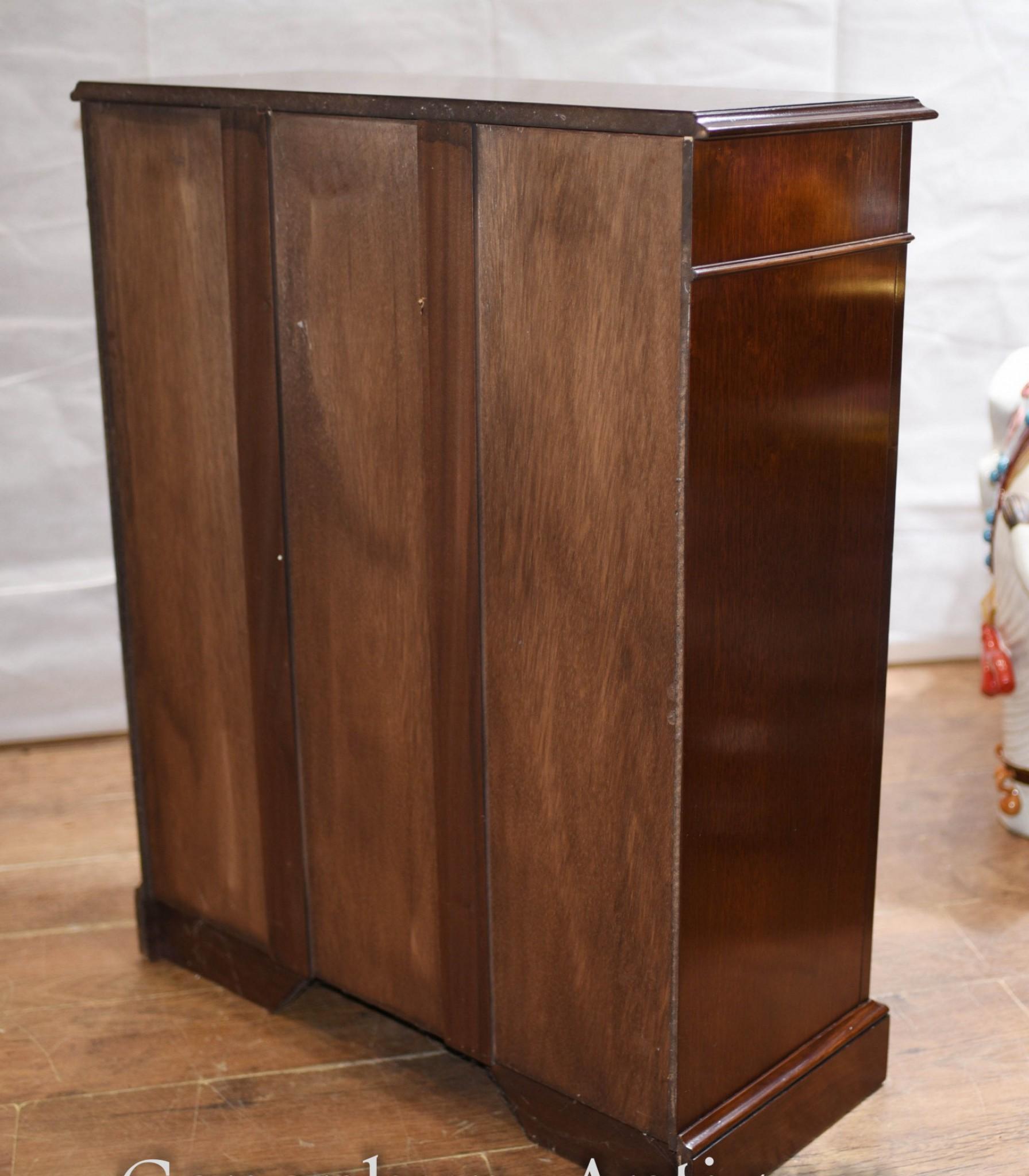 Pair Regency Bookcases - Mahogany Open Front Sheraton Inlay For Sale 2