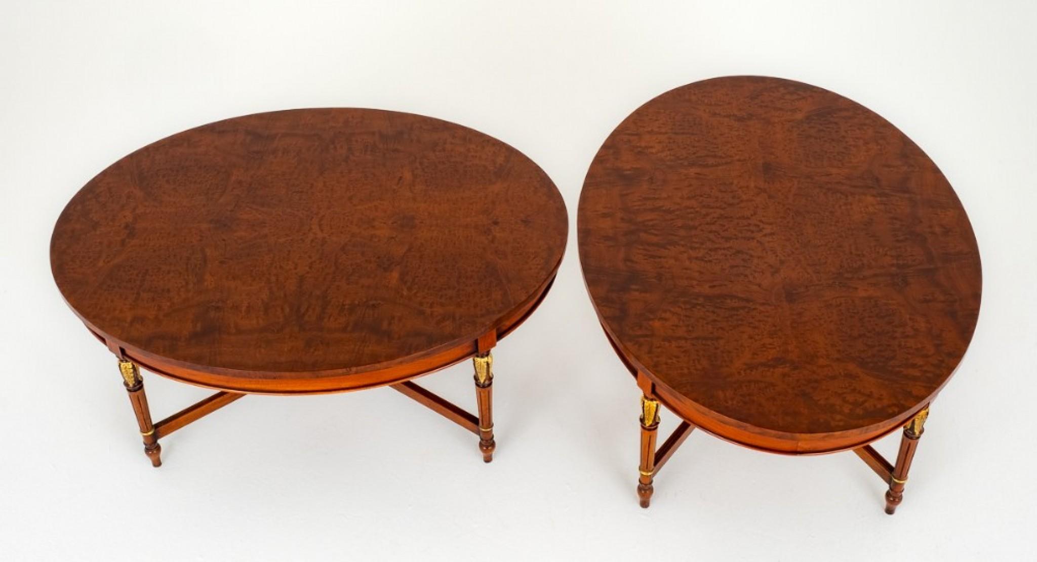 Pair Regency Coffee Tables Walnut Interiors In Good Condition For Sale In Potters Bar, GB
