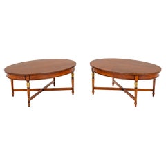 Antique Pair Regency Coffee Tables Walnut Interiors