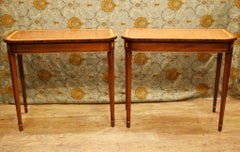 Coppia di tavoli console Regency in mogano A. Hall