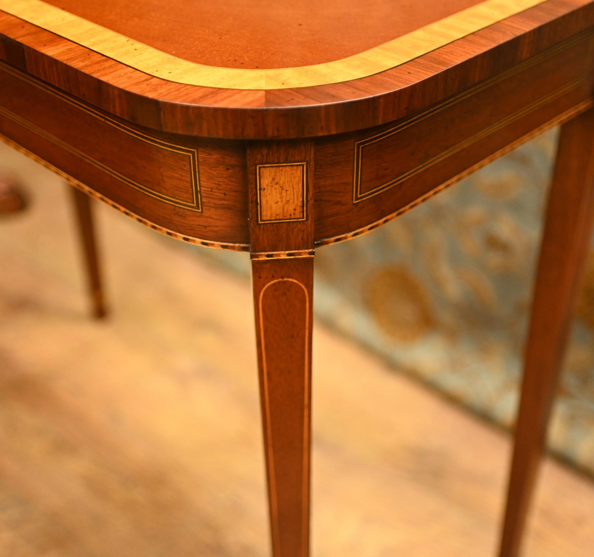 Pair Regency Console Tables Mahogany E End Hall Table In Good Condition For Sale In Potters Bar, GB