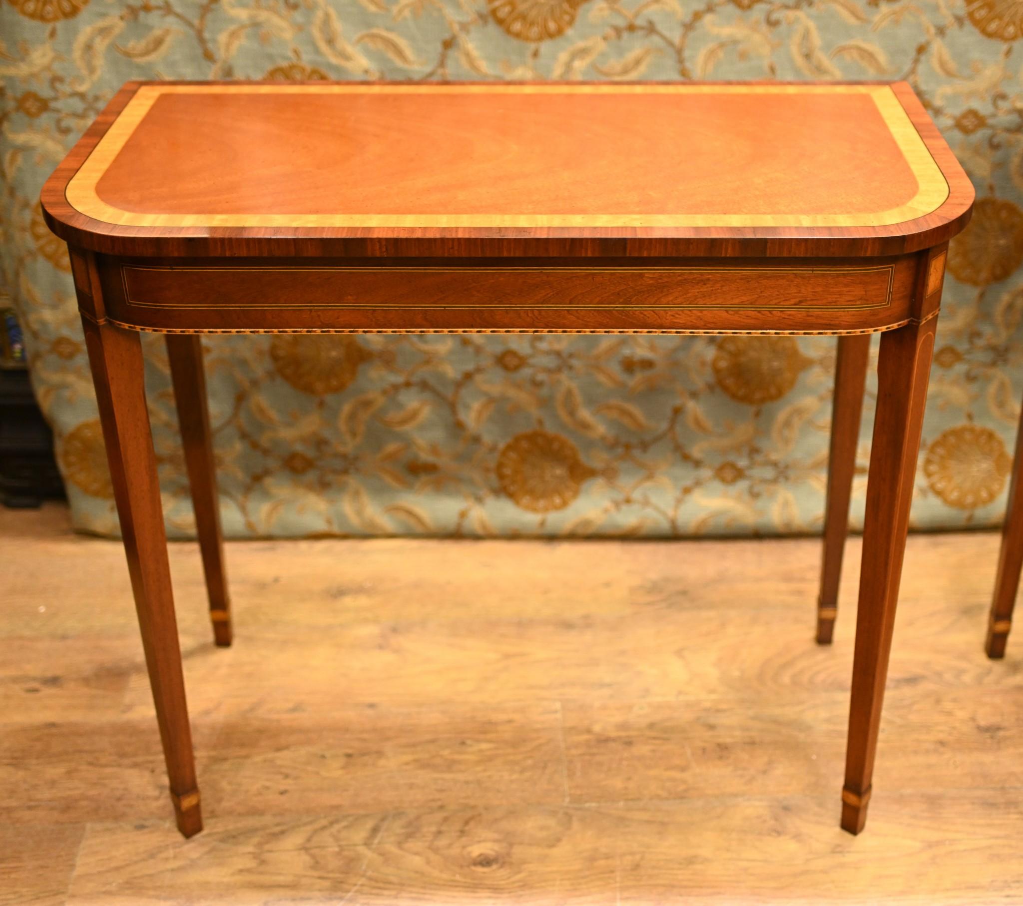 Pair Regency Console Tables Mahogany E End Hall Table For Sale 3