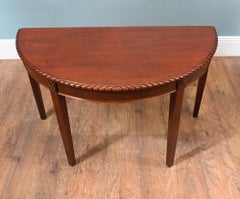 Pair Regency Console Tables Pie Crust Mahogany 1820