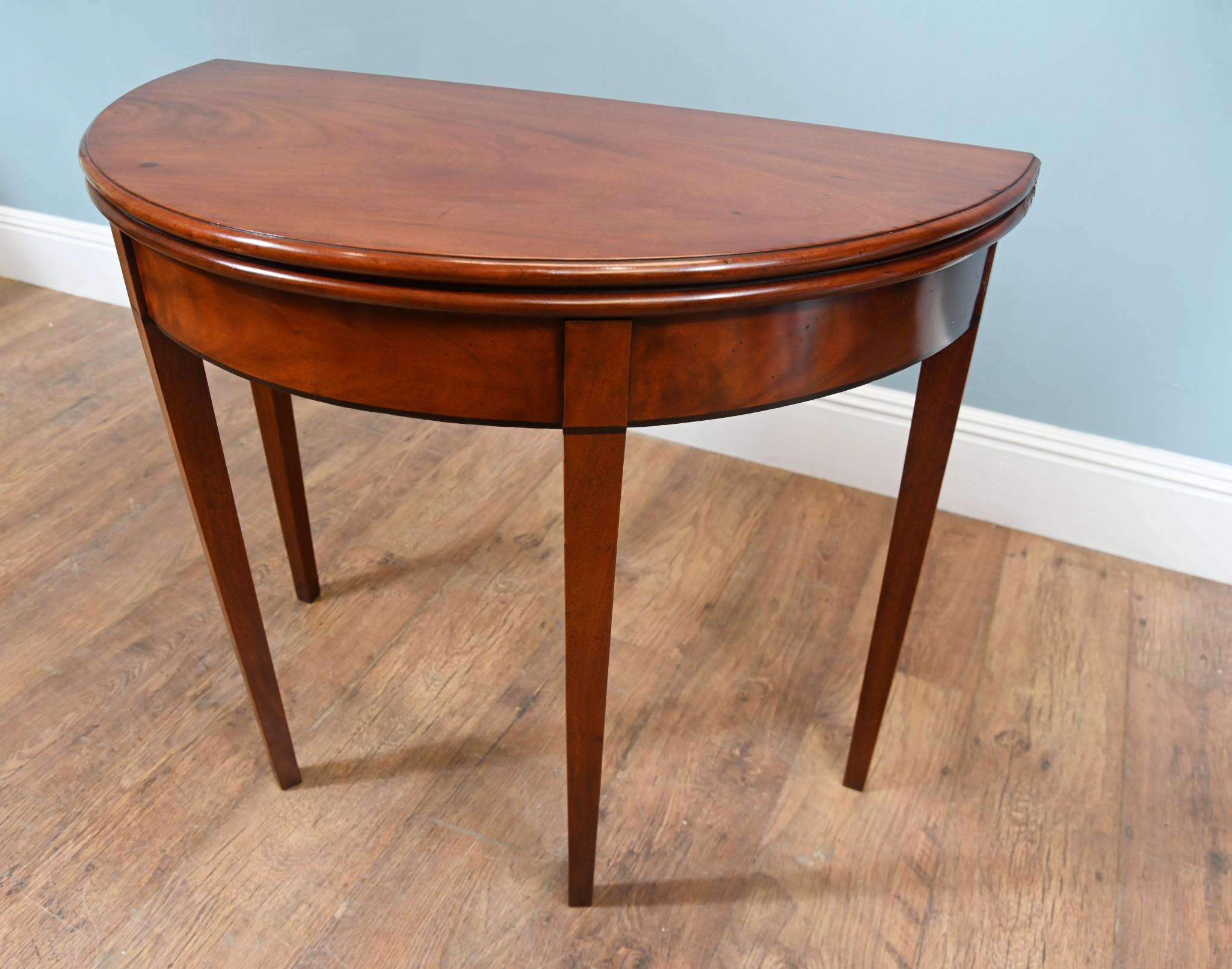 Early 19th Century Pair Regency Console Tables Pie Crust Mahogany 1820 For Sale