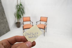 Paar Regency Ebonized Gilt Craved Fireside Dining Arm Chairs Horn Shape Leg