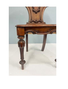 Pair Regency Hall Chairs Gillows Mahogany 1820