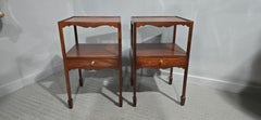 Pair Regency Mahogany Bedside Lamp Tables
