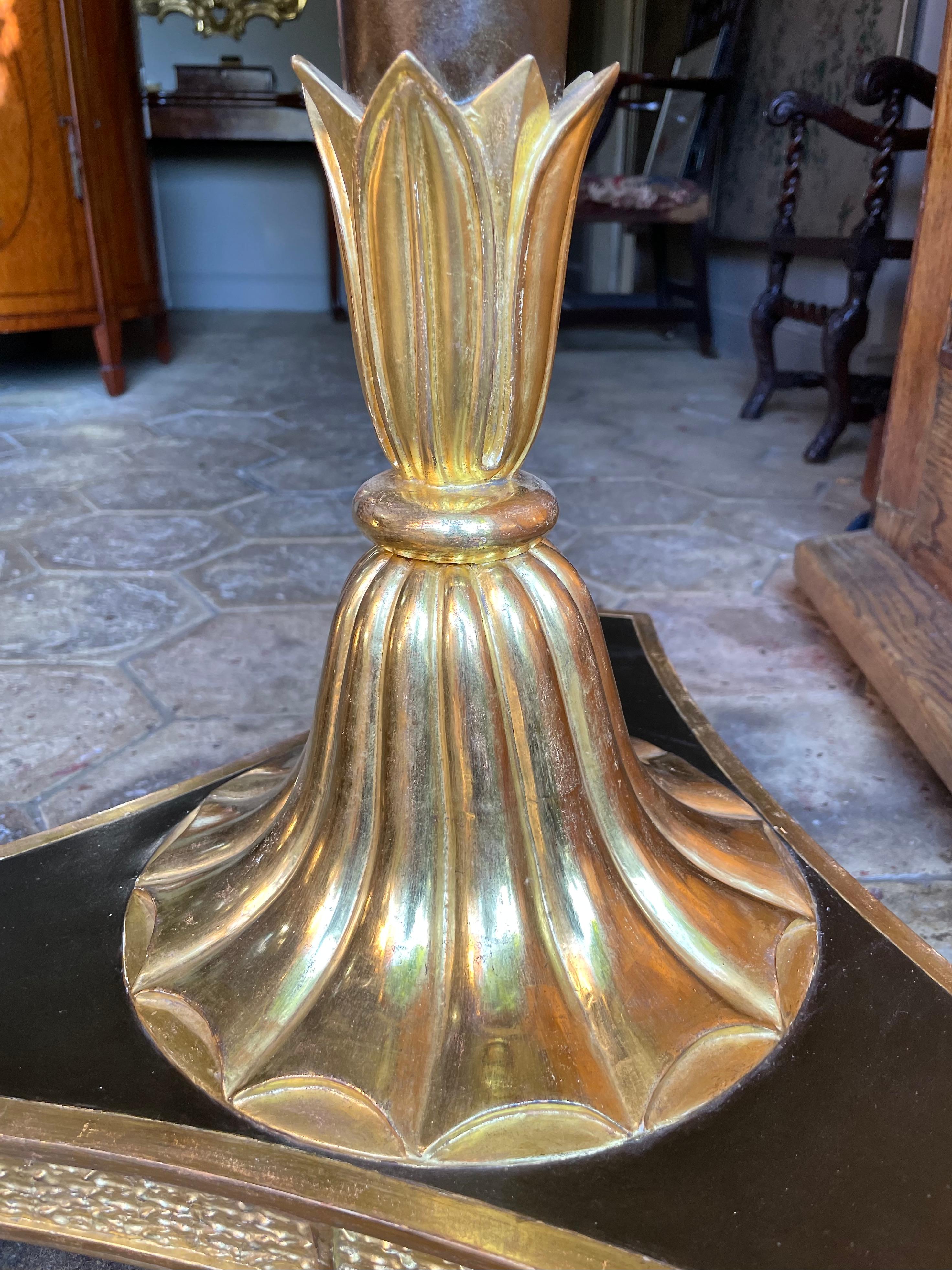 Pair Regency Period Bronzed Giltwood Torchères For Sale 1