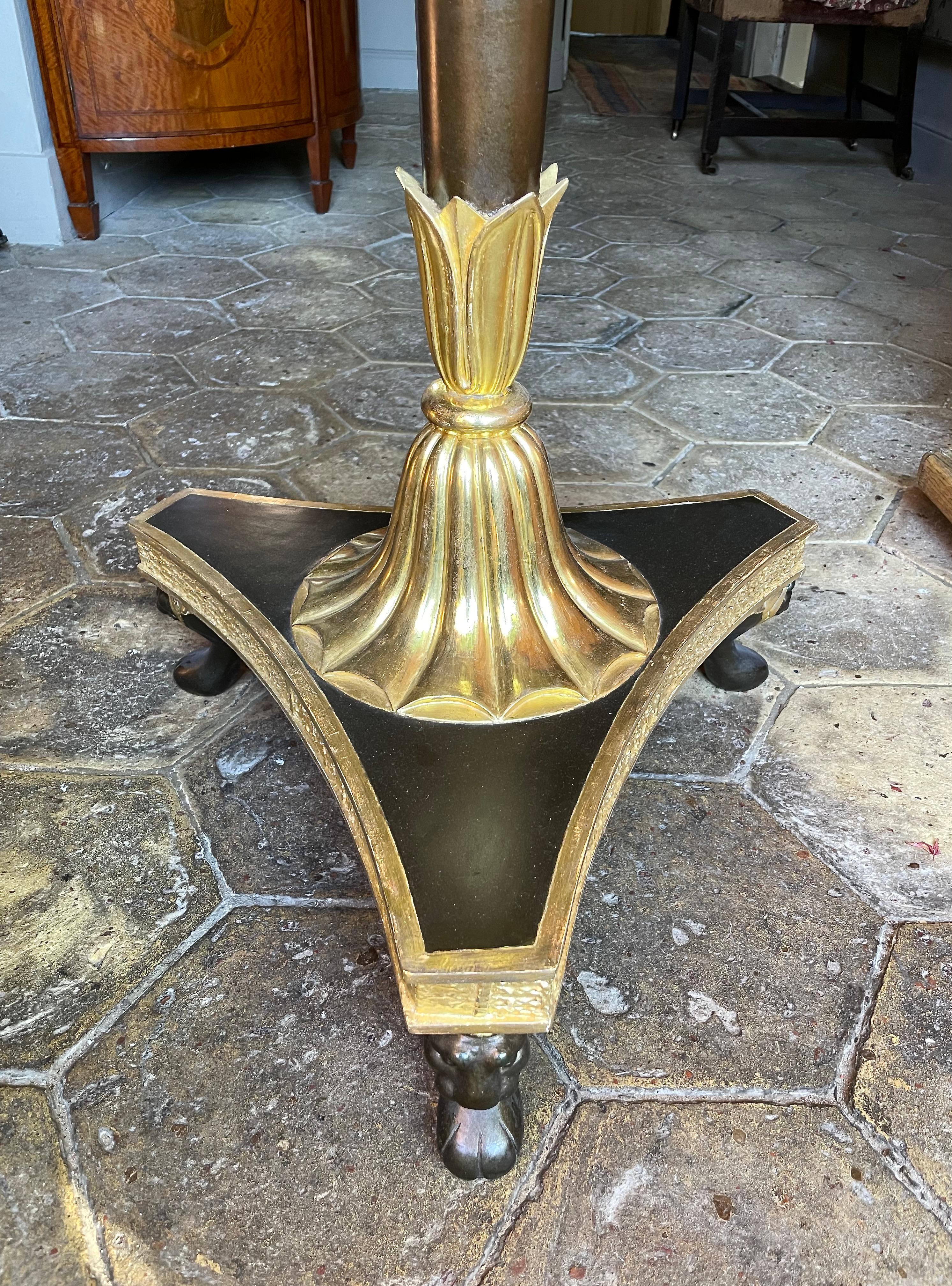 Pair Regency Period Bronzed Giltwood Torchères For Sale 3