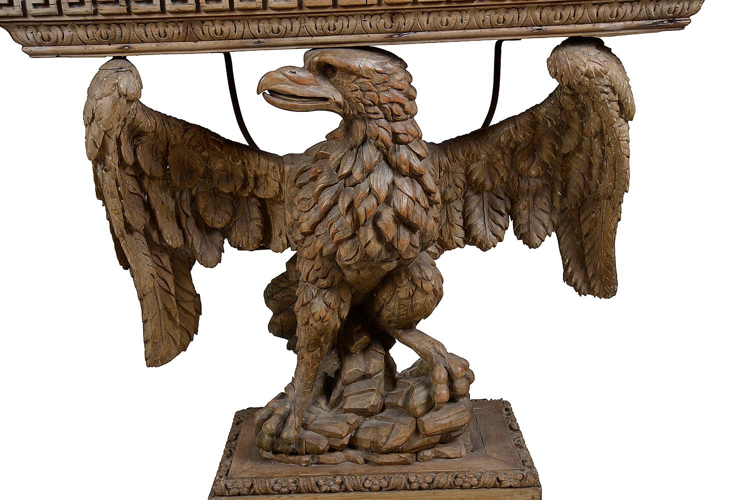 Pair of Regency Period Carved Eagle Console Tables 2