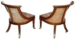 Pair Regency period Library chairs, circa 1820