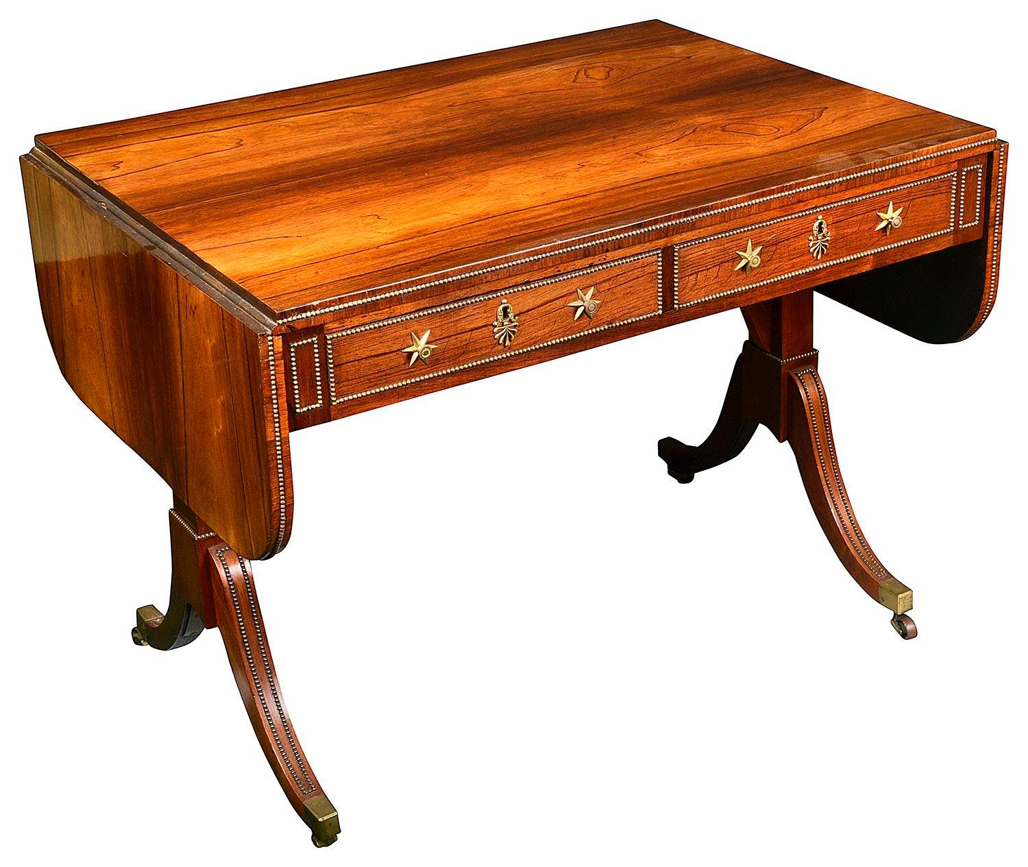 19th Century Pair Regency period Sofa Tables, circa 1820 For Sale