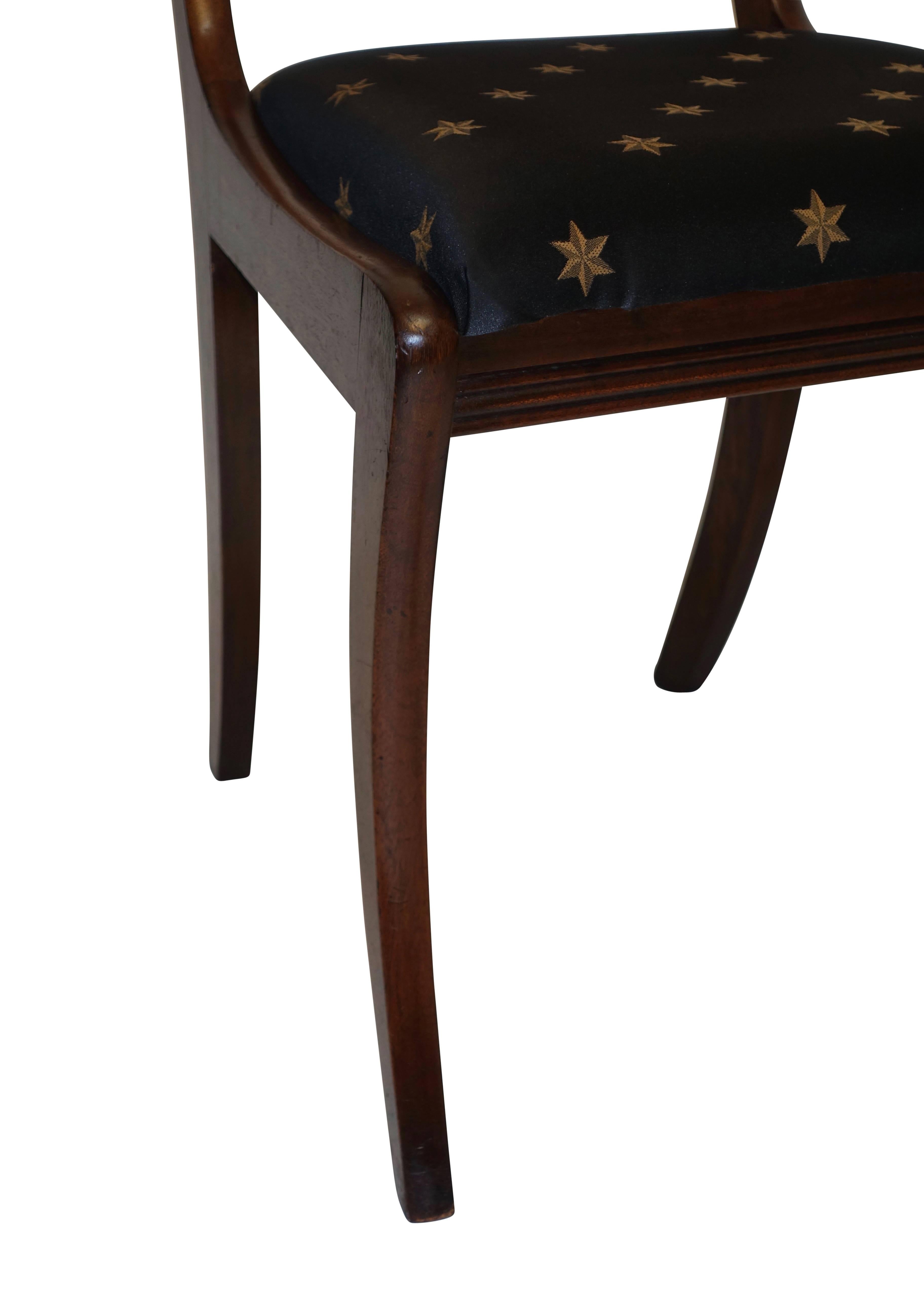 Pair of Regency Rosewood Dining Side Chairs, England, circa 1820 2