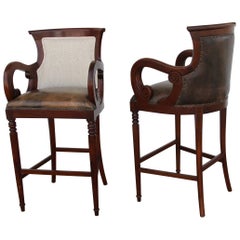 Pair Regency Style Bar Stools