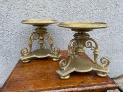 Pair Regency Style Brass Compotes or Stands, Circa 1900