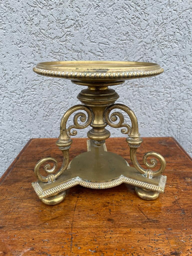 Pair Regency Style Brass Compotes or Stands, Circa 1900 In Good Condition For Sale In Stamford, CT
