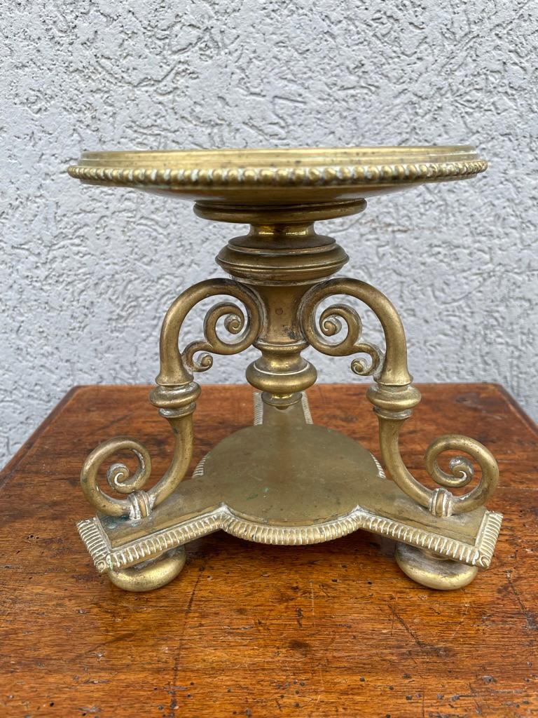 Pair Regency Style Brass Compotes or Stands, Circa 1900 For Sale 3