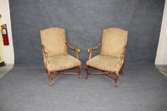 Coppia di poltrone da pranzo con testa a forma di martello in stile reggenza, afflosciate, CIRCA 1930