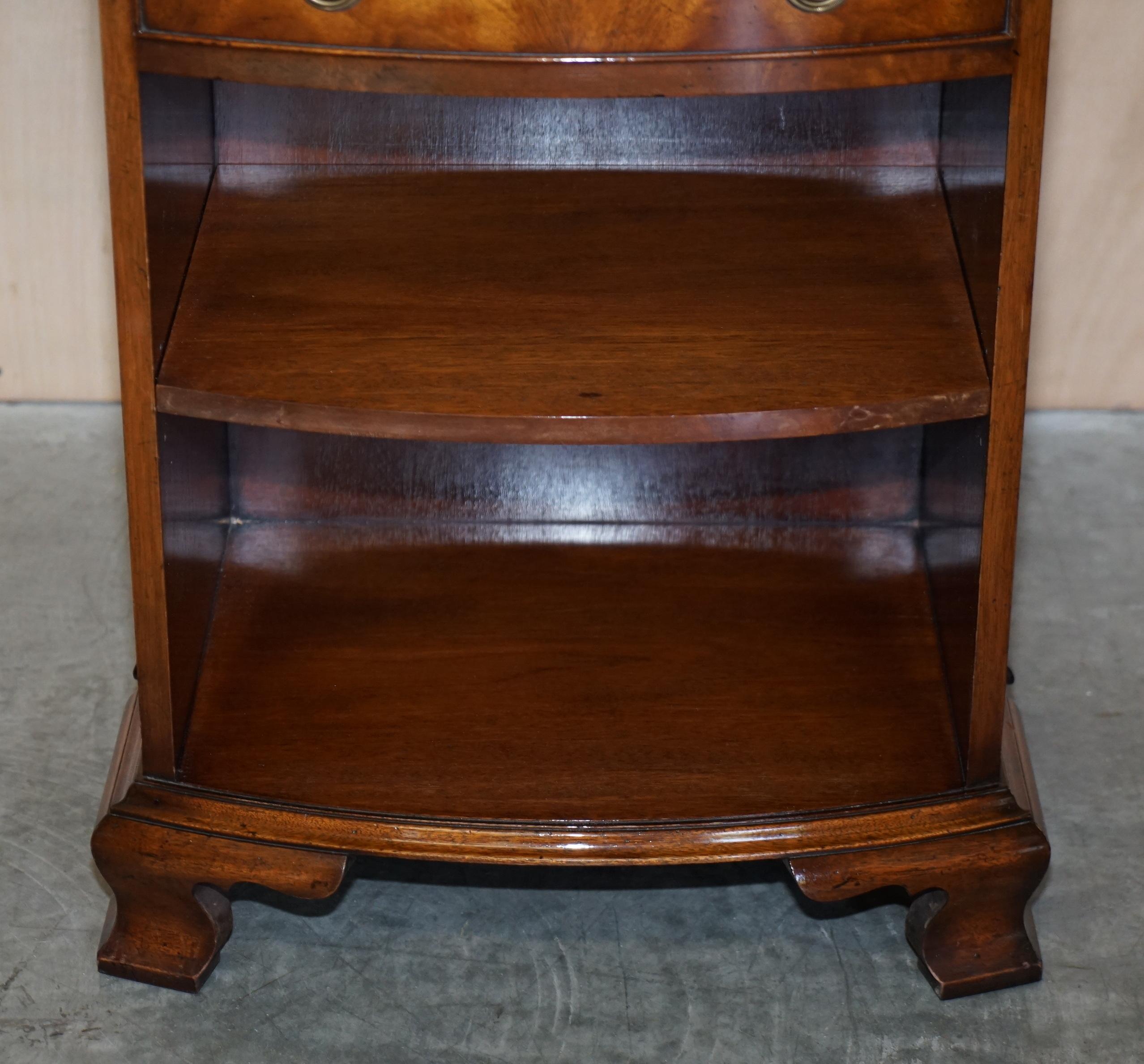 20th Century Pair Regency Style Flamed Hardwood Titchmarsh & Goodwin Side End Lamp Tables