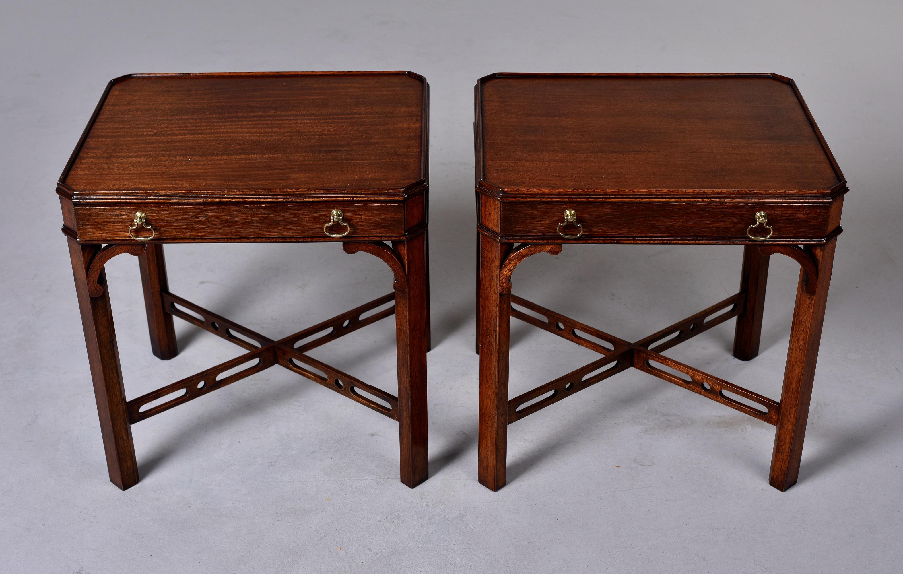 Pair Regency Style Mahogany Side Tables 4