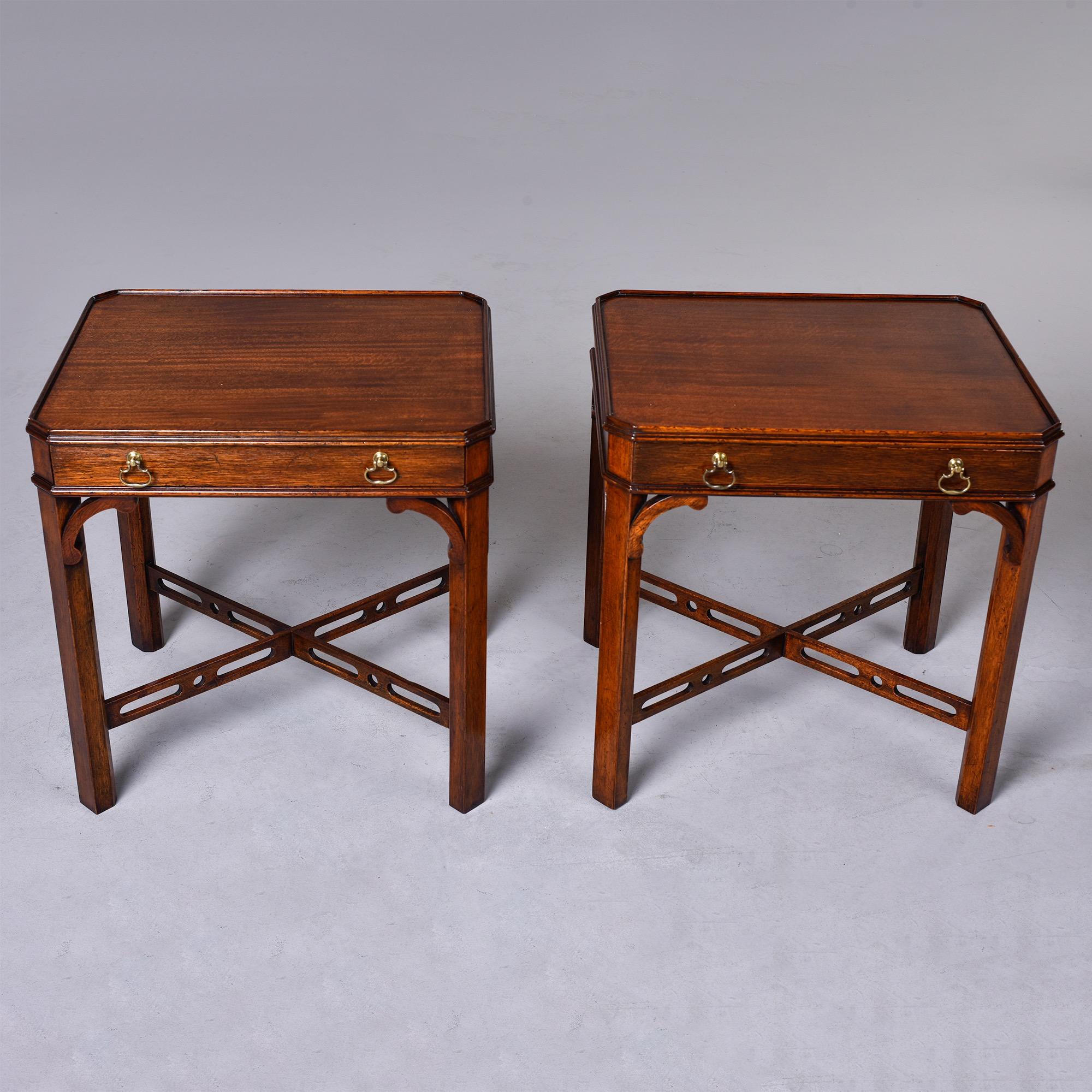 Pair Regency Style Mahogany Side Tables 6
