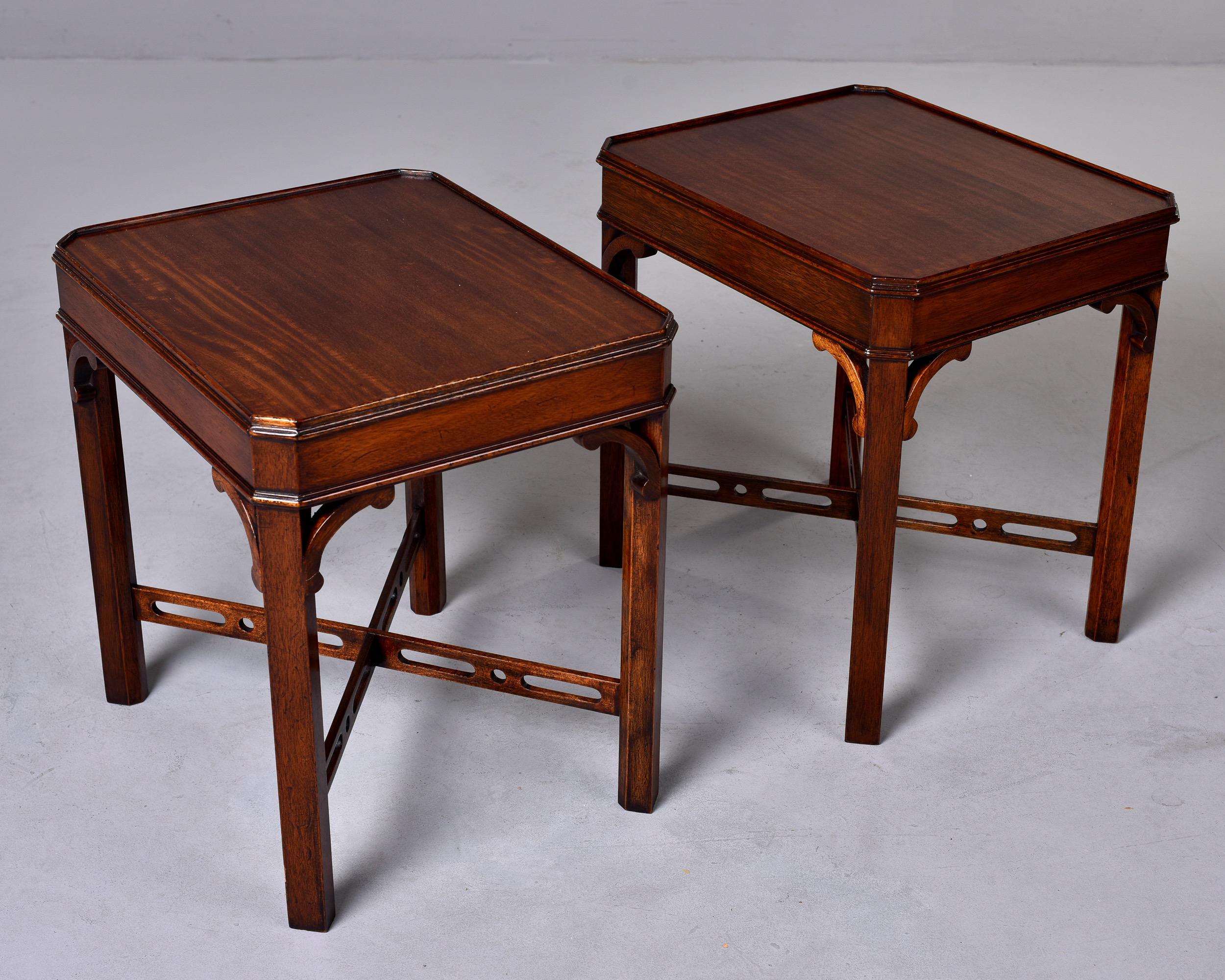 Pair Regency Style Mahogany Side Tables 1