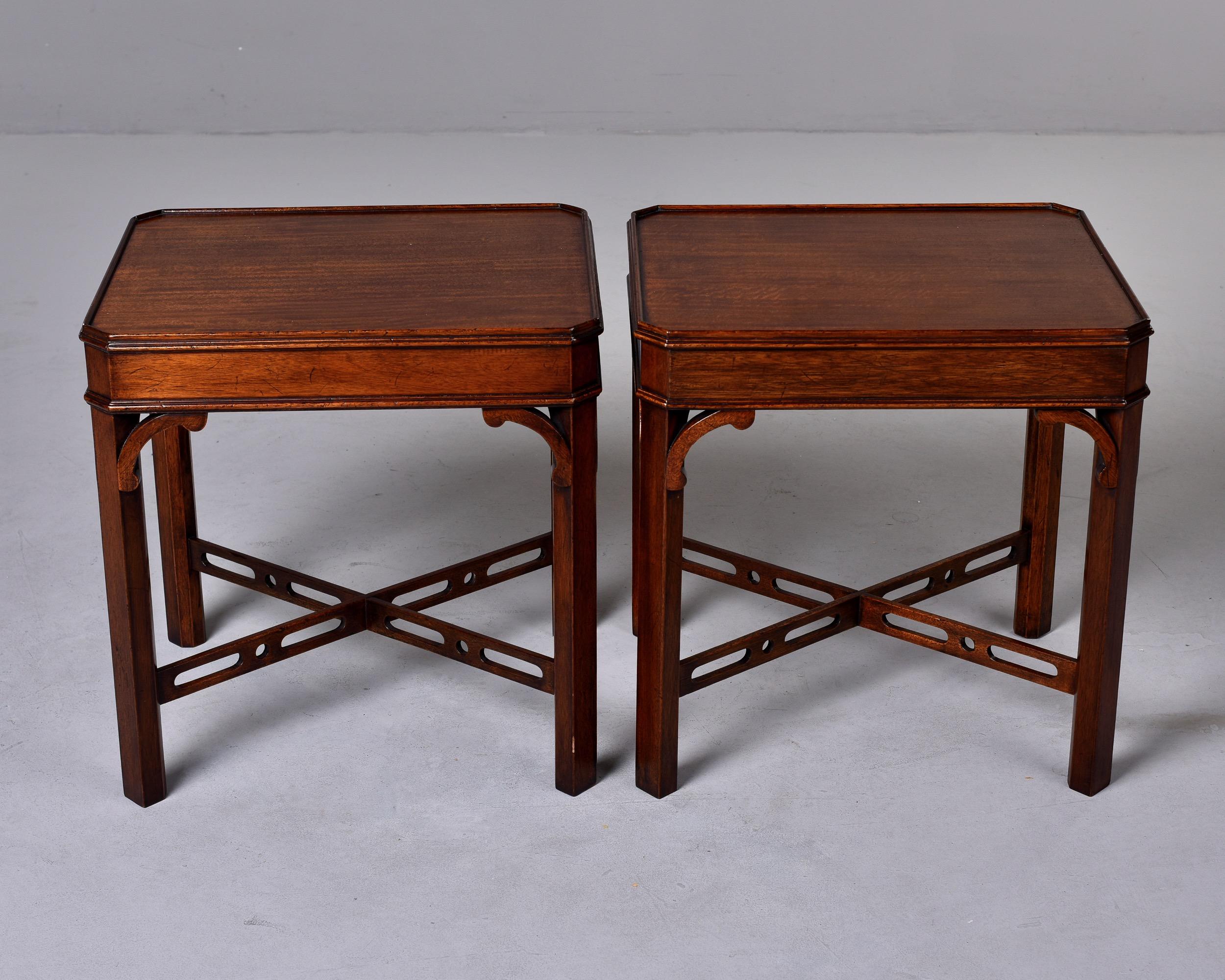 Pair Regency Style Mahogany Side Tables 2