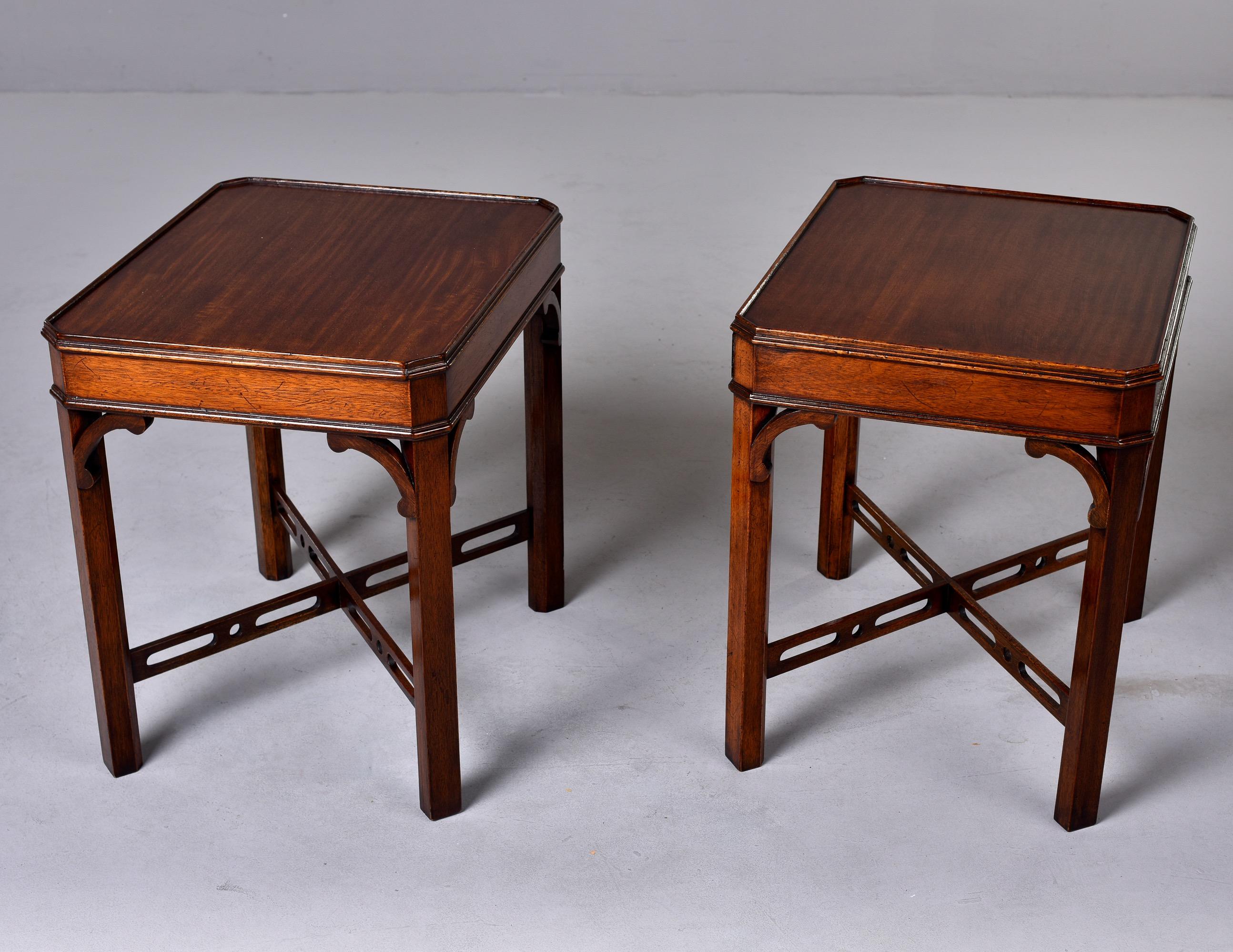 Pair Regency Style Mahogany Side Tables 3