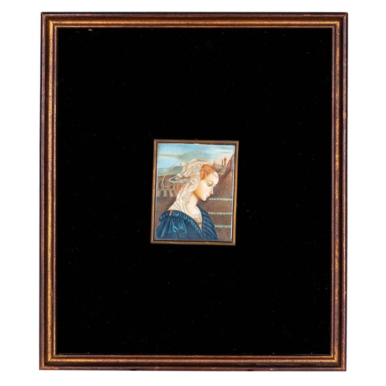 Pair Renaissance Revival Miniature Portraits For Sale